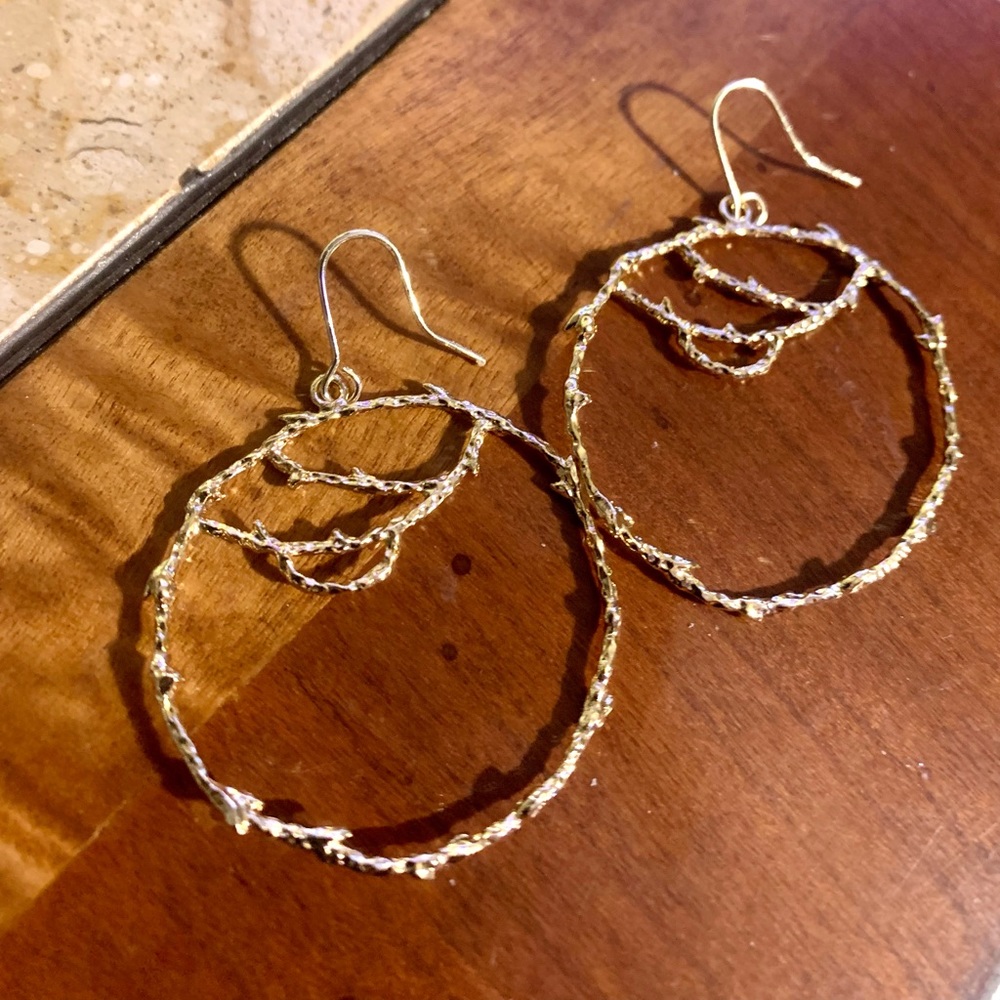 Beautiful 14 carat gold-filled authentic hoop earrings